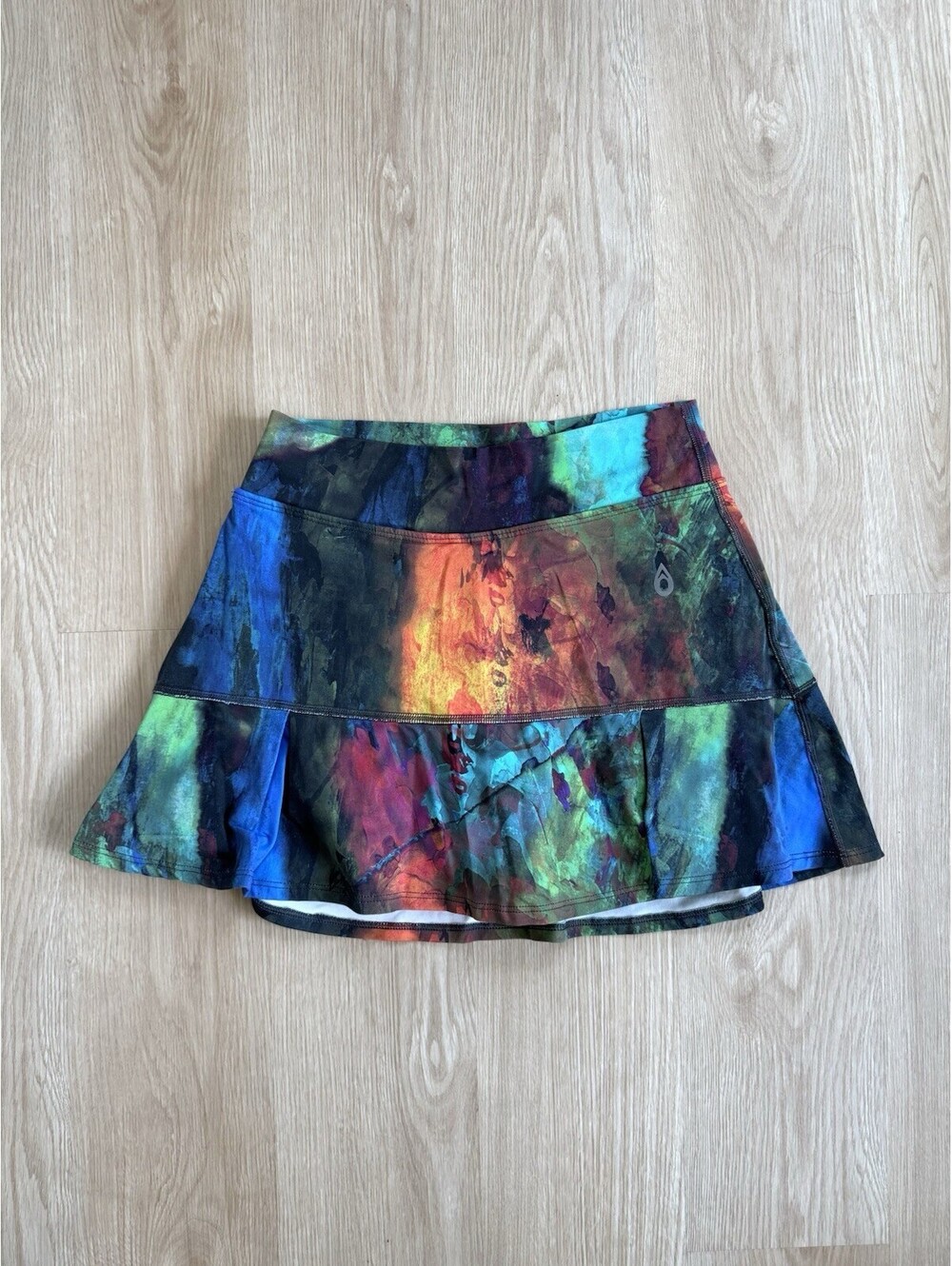 Dona Jo JoJo Skort Small Dark Watercolor Layered Ruffle Tennis Golf Pickleball